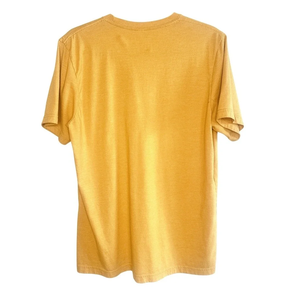 Margarita Bottoms Up T-Shirt L Mustard Yellow Retro Pinup Graphic Bella Canvas - Picture 3 of 7